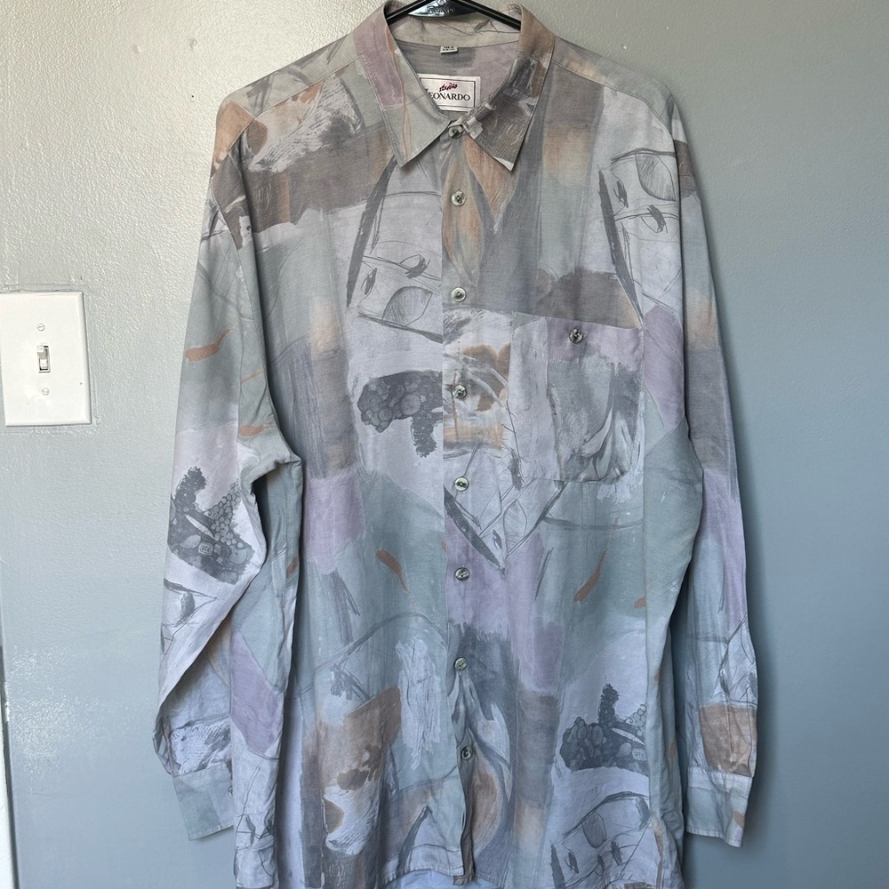 Vintage Flowy Printed Button Up